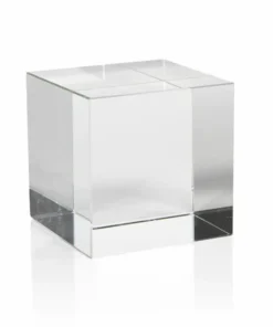 مكعب كريستال 6×6×6 سم مع الحفر